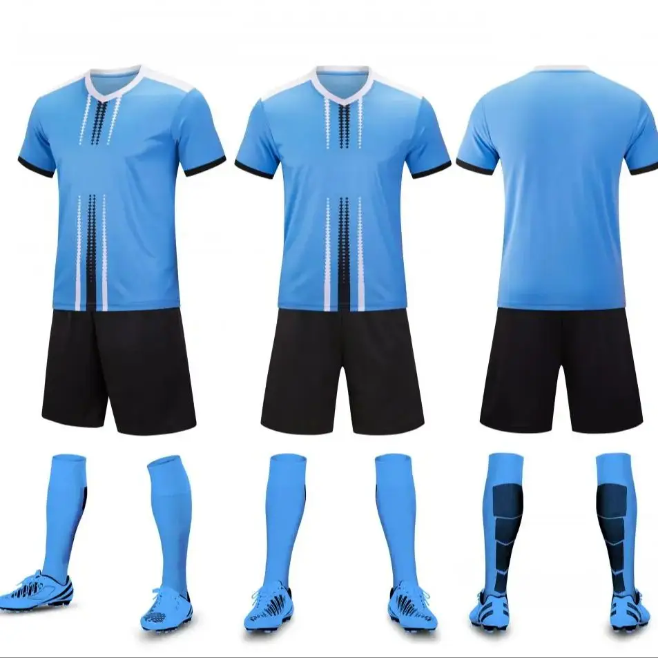 100% Polyester Breathable Mens Football Jersey Soccer Uniforms Sets Soccer Wear Jersey Set Football Kits Full Set