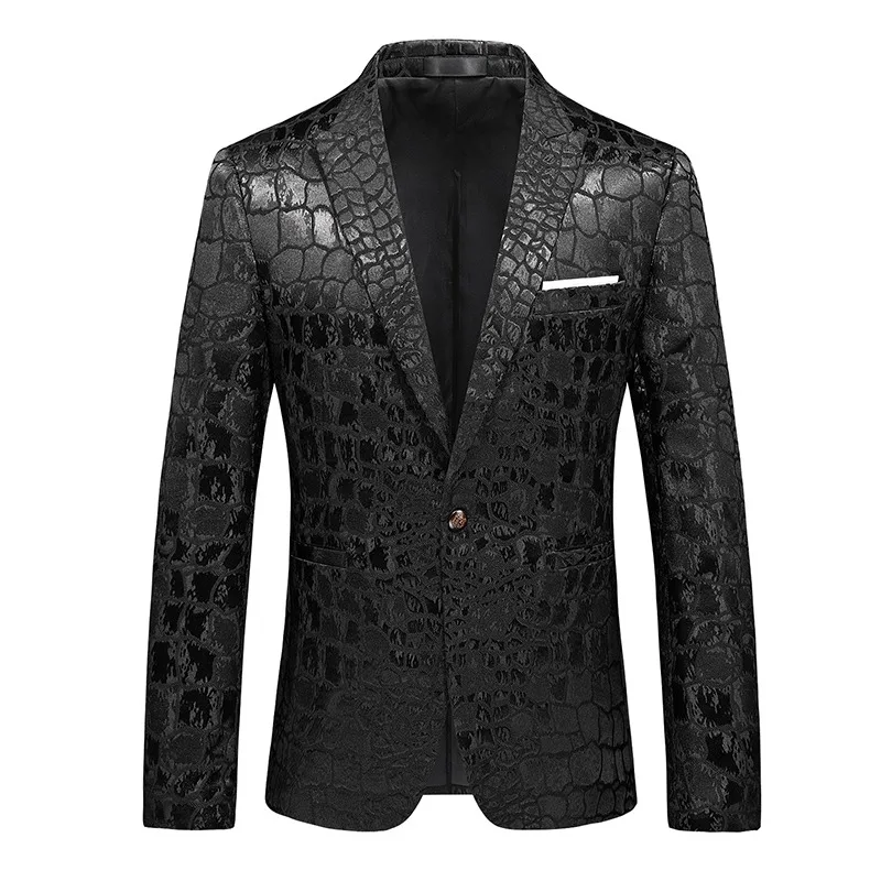 

6XL Boutique Men's Suit Jacket High-end Social Men's Dress Stage Host Party Men's Clothing Fashion High Quality Clothing