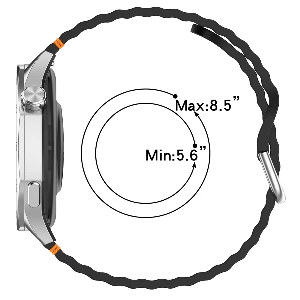 Universal 20-22mm Ocean Band Watch Strap, Compatible with Various Smartwatches