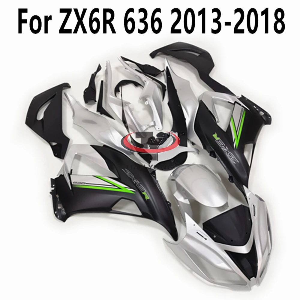 

Кузов капота для Kawasaki ZX6R ZX 6R 636 2013-2014-2015-2016-2017-2018 зеленый черный матовый глянцевый принт полный комплект обтекателей