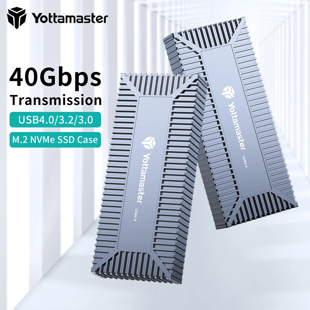Yottamaster Usb4 M.2 Nvme Ssd Enclosure A Thunderbolt 3 4 Usb3.2 Usb 3.1 3.0 Type-C 40Gbps Compatibile Pcie 4.0 / Pcie 3.0 2280