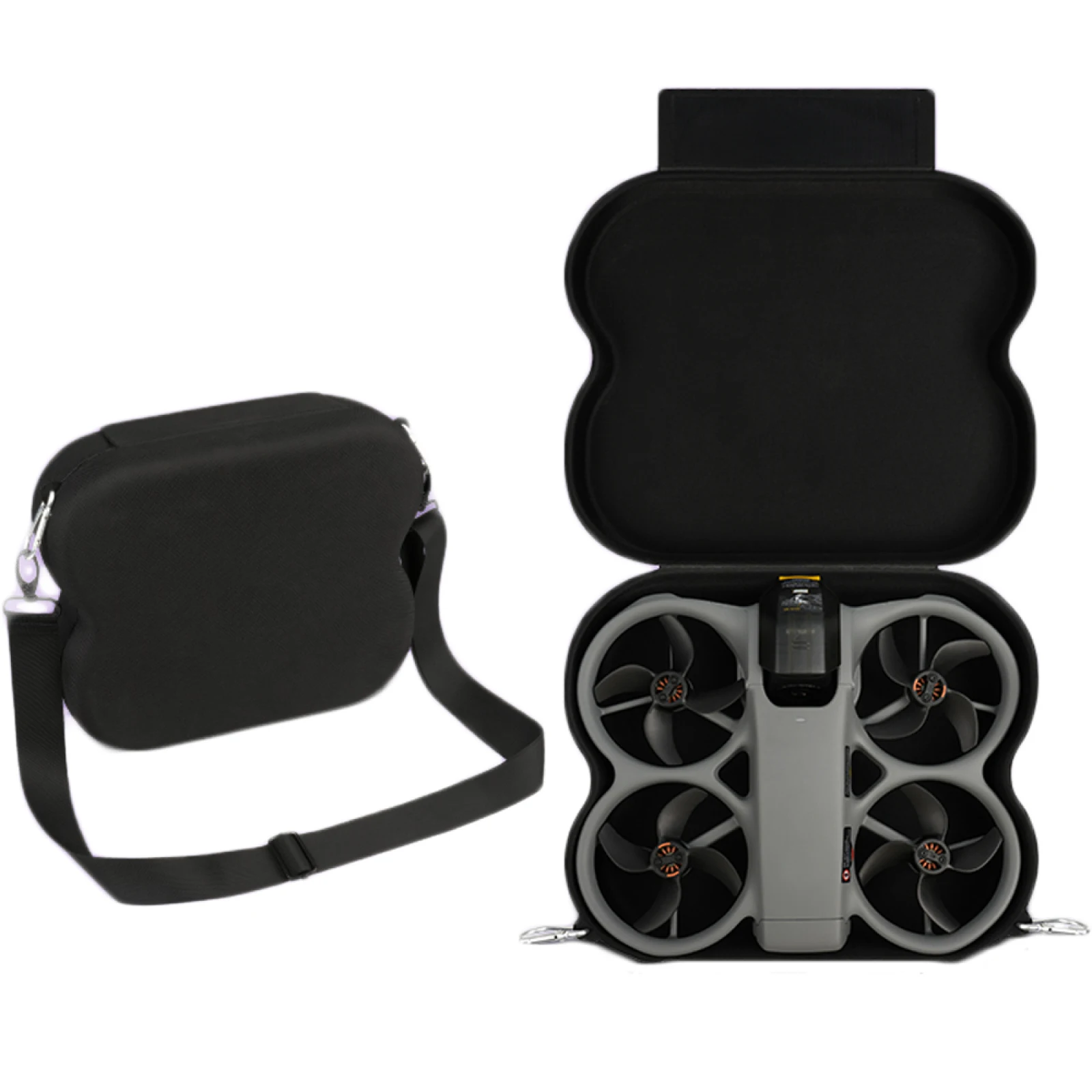 단일 유닛 키트 하드 케이스, DJI Avata 360 하드 케이스용 옥스포드 패브릭 쉘 벨크로 잠금장치 맞춤형 어깨끈 포함