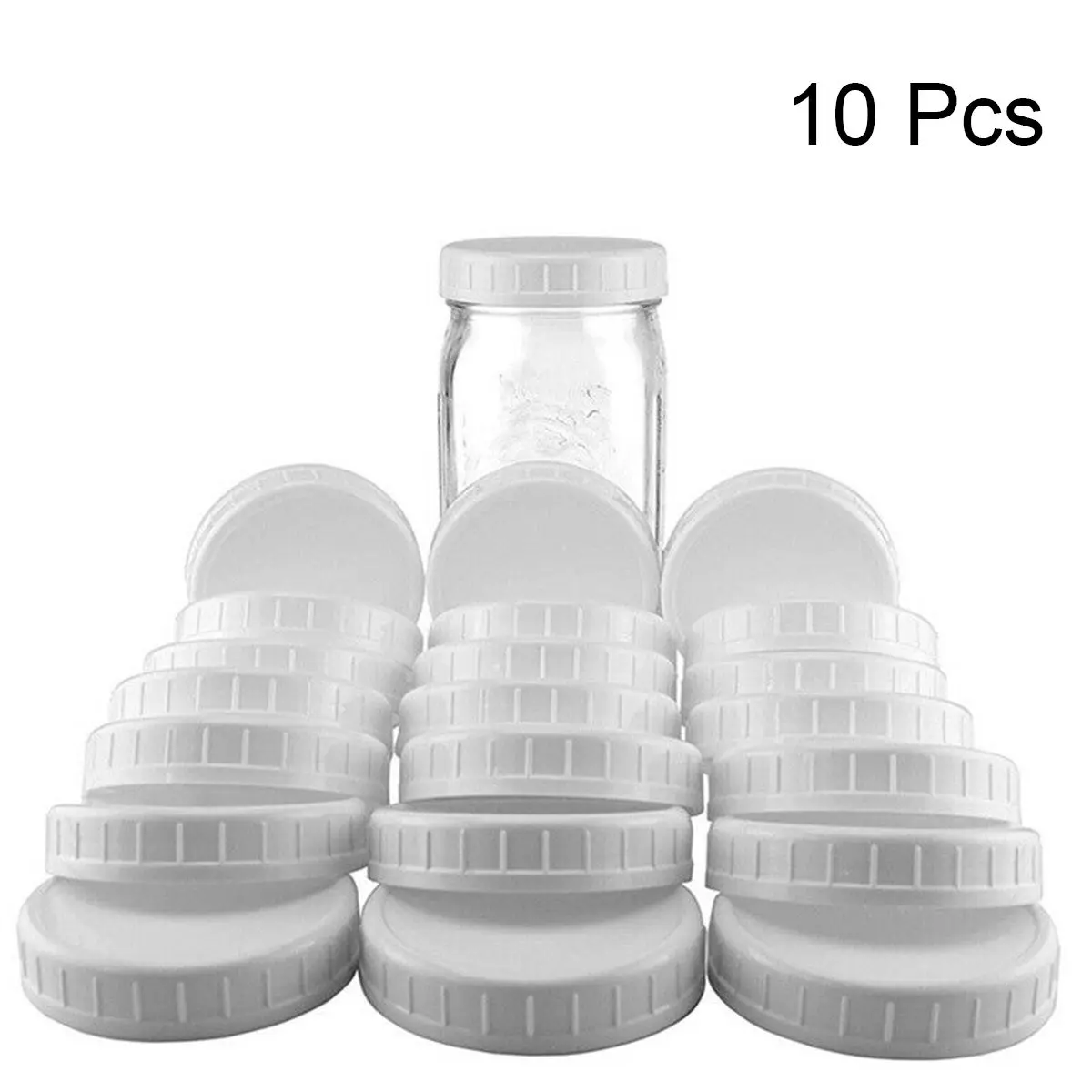 Storage Bottle Caps 1/10Pcs Plastic 70/86mm Storage Cap Ribbed Lids Regular Mouth Screw Caps Mason Jars Canning Storage Bottle Caps Kitchen Tool