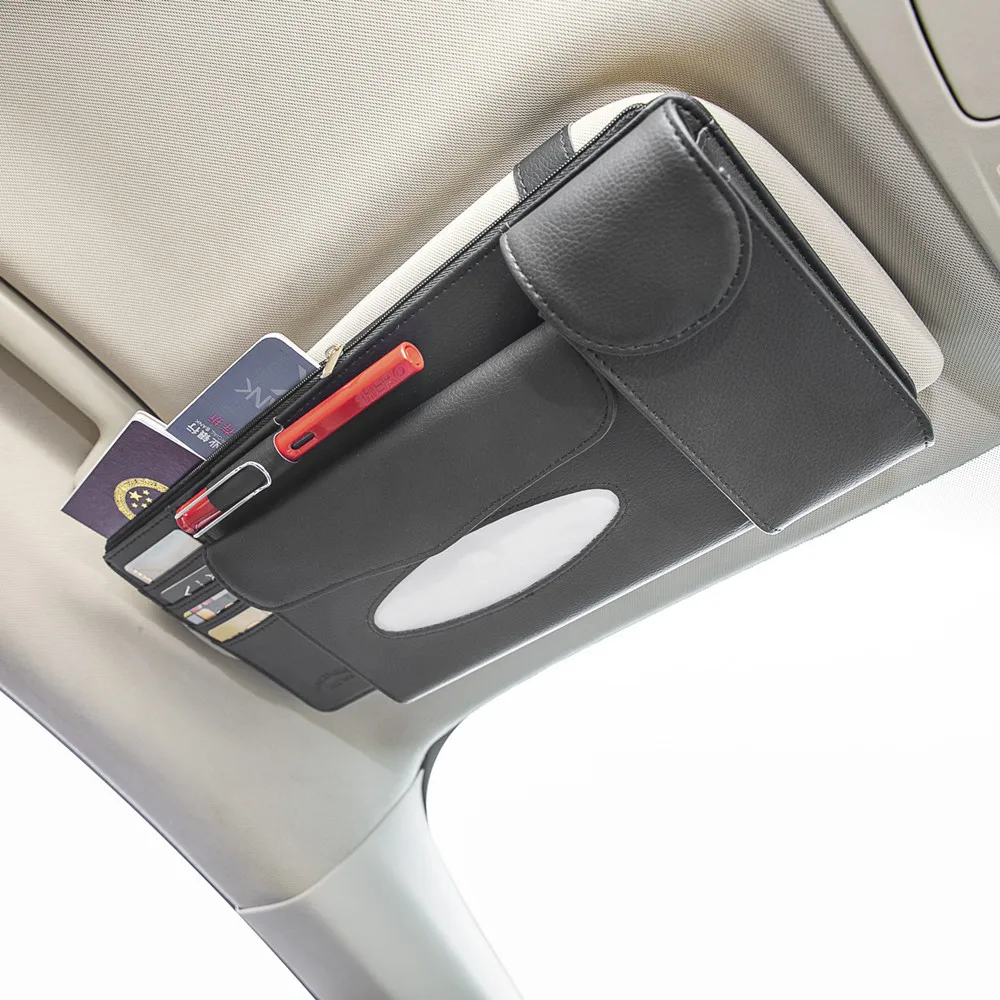 

Car Auto Sun Visor Point Pocket Organizer Pouch Bag Card Glasses Storage Holder Car-styling Card Holder Bag Tissue Boxes