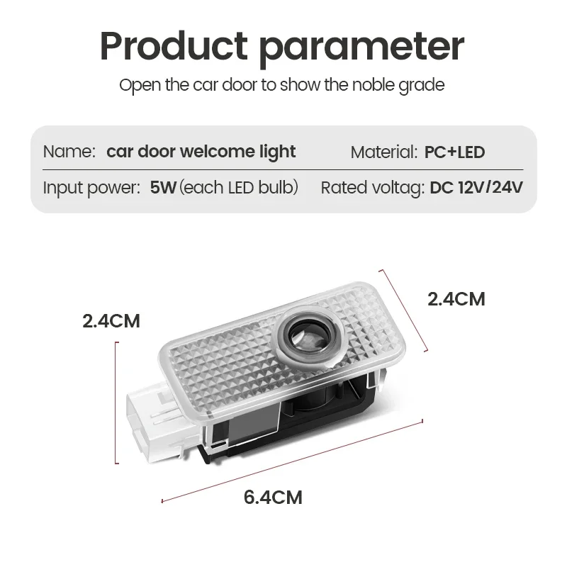 자동차 도어 장식 레이저 프로젝터 로고 라이트 LED HD 웰컴 램프 (콰트로 아우디 A1 A3 8P 8V A4 A5 A6 Q3 Q5 Q7 Q8 S라인 TT 용)