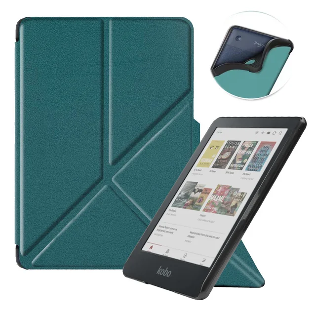 Kobo Clara Colour/BW SleepCover Case | Cayenne Red | Sleep/Wake Technology | Built-in 2-Way Stand | Vegan Leather | Compatible with 6 Kobo Clara Colour/BW eReader