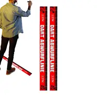 2-Piece Repositionable Dart Throw Line Toe Marker, Floor Sticker Tape for Game Room Bar Office Basement Recreation Areas