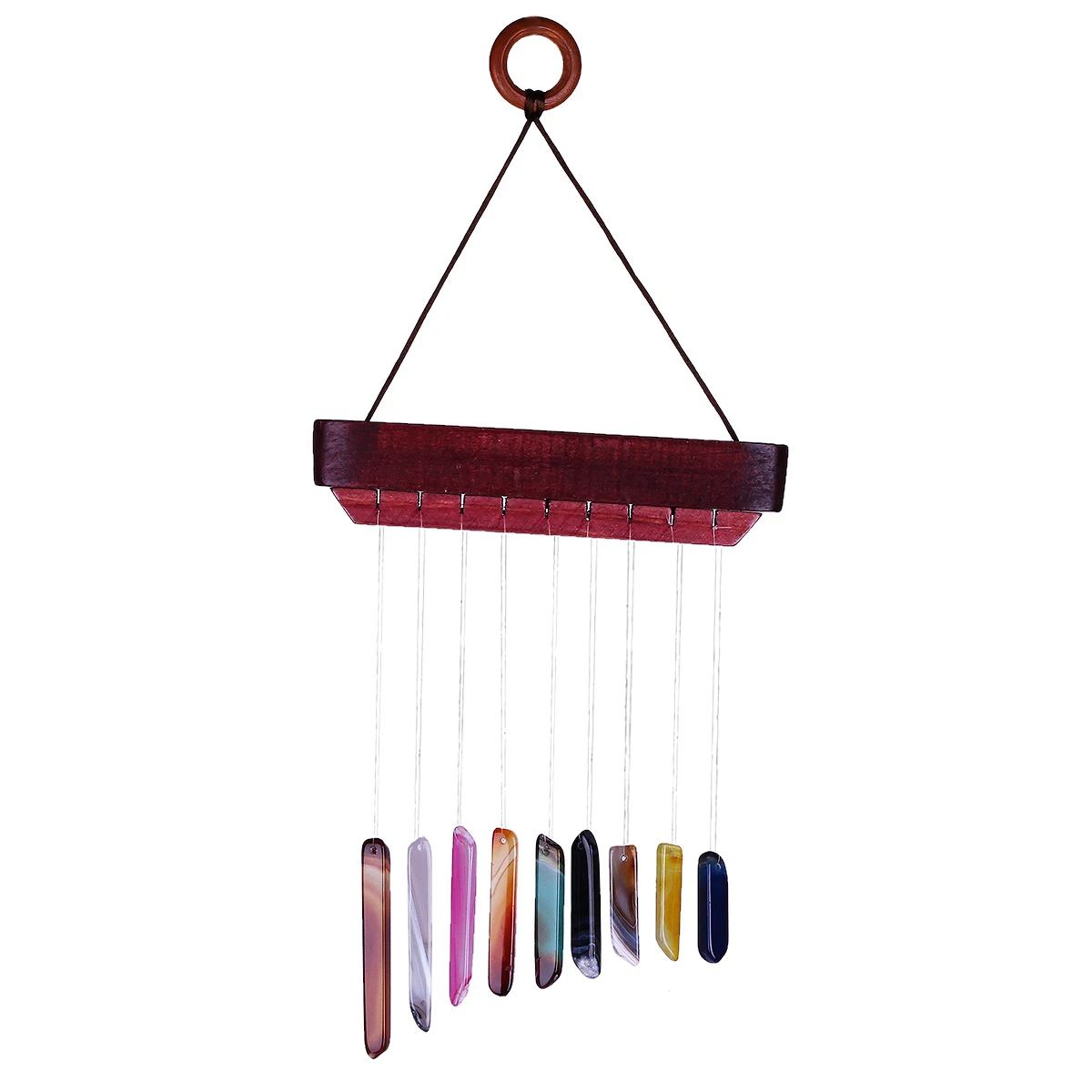 Handmade Agate Slices Wind Chimes Wall Hanging Ornaments For Home Decoration Living Room Garden Yard Decor natural agate slices wind chimes handmade wall window hanging ornaments for hoome decoration