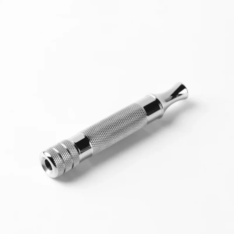 Yaqi Diagonal Stainless Steel Safety Razor Handle 77mm Handle Length And13MM Diameter Comfortable Non-Slip Grip Shave Experience