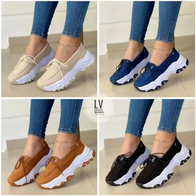 

Женские кроссовки на платформе, Повседневная дышащая спортивная обувь с вулканизированной подошвой, модная женская обувь для тенниса, 2023