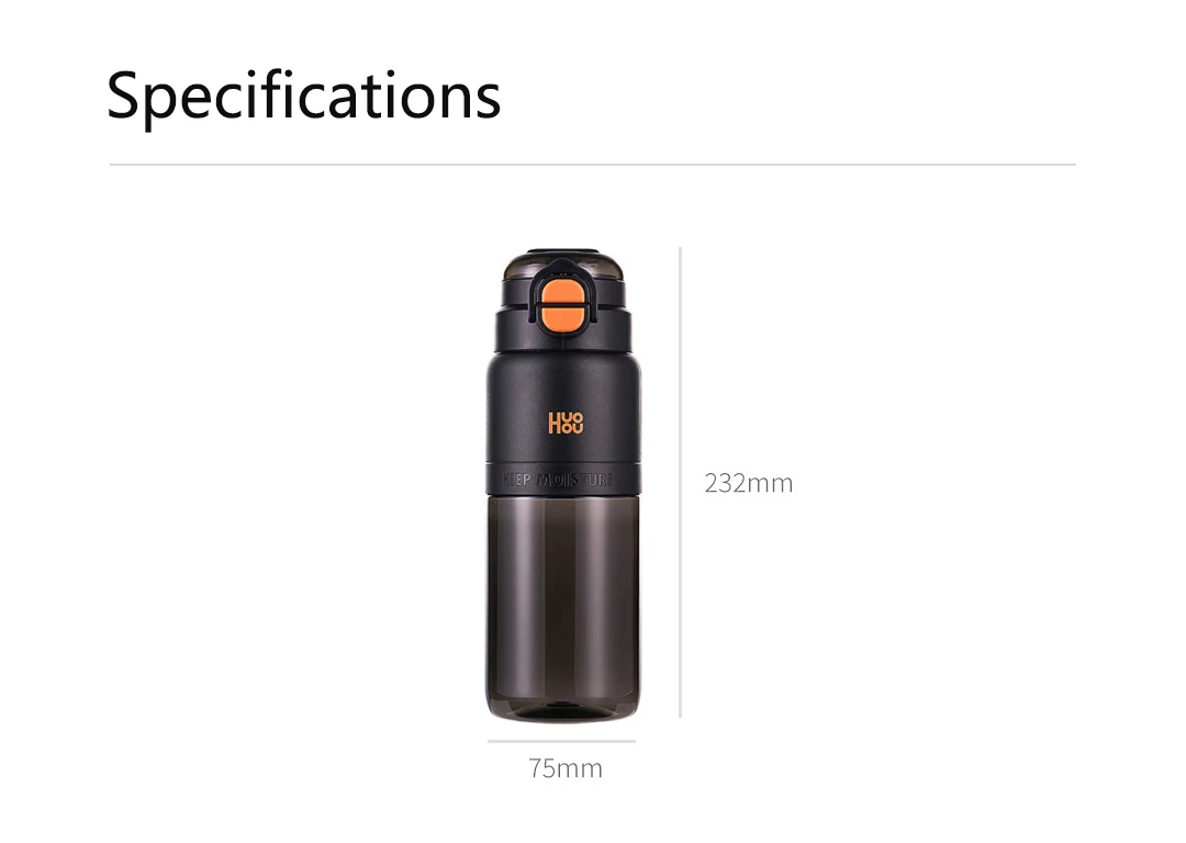 Huohou 750ml Leak-Proof Reusable Water Bottle description image 12