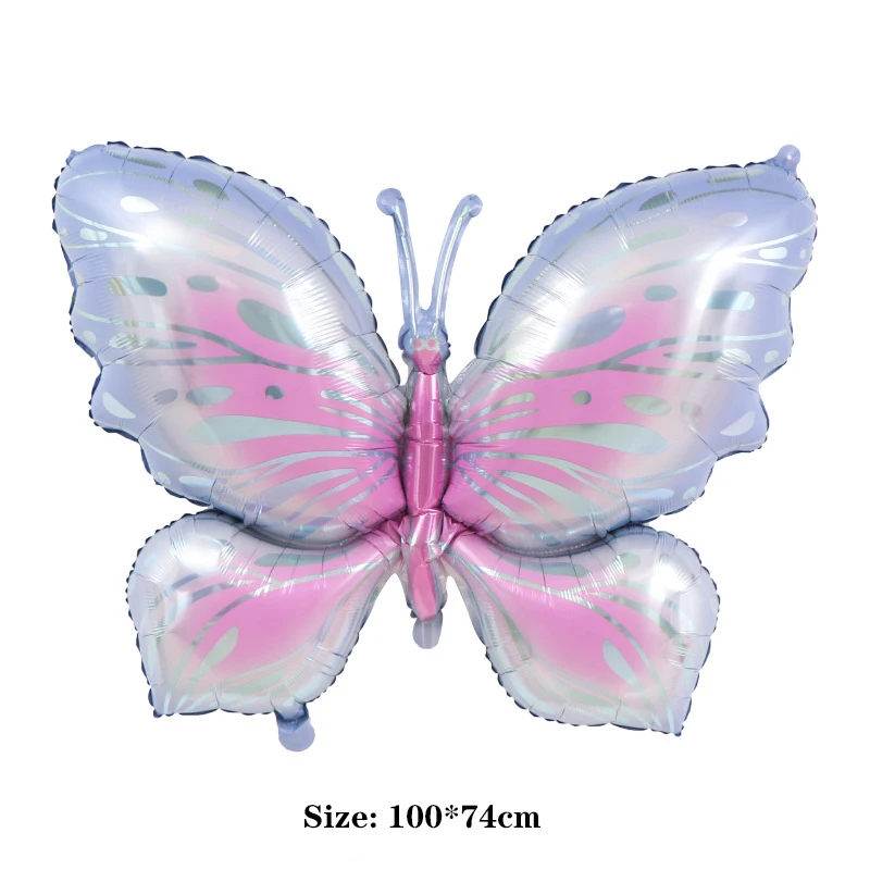 Ensemble De Ballons Papillon Pour Anniversaire - Décoration XXL Avec Ballons En Feuille, Impression Violette Pour Enfants, Thème Papillon Pour Fête