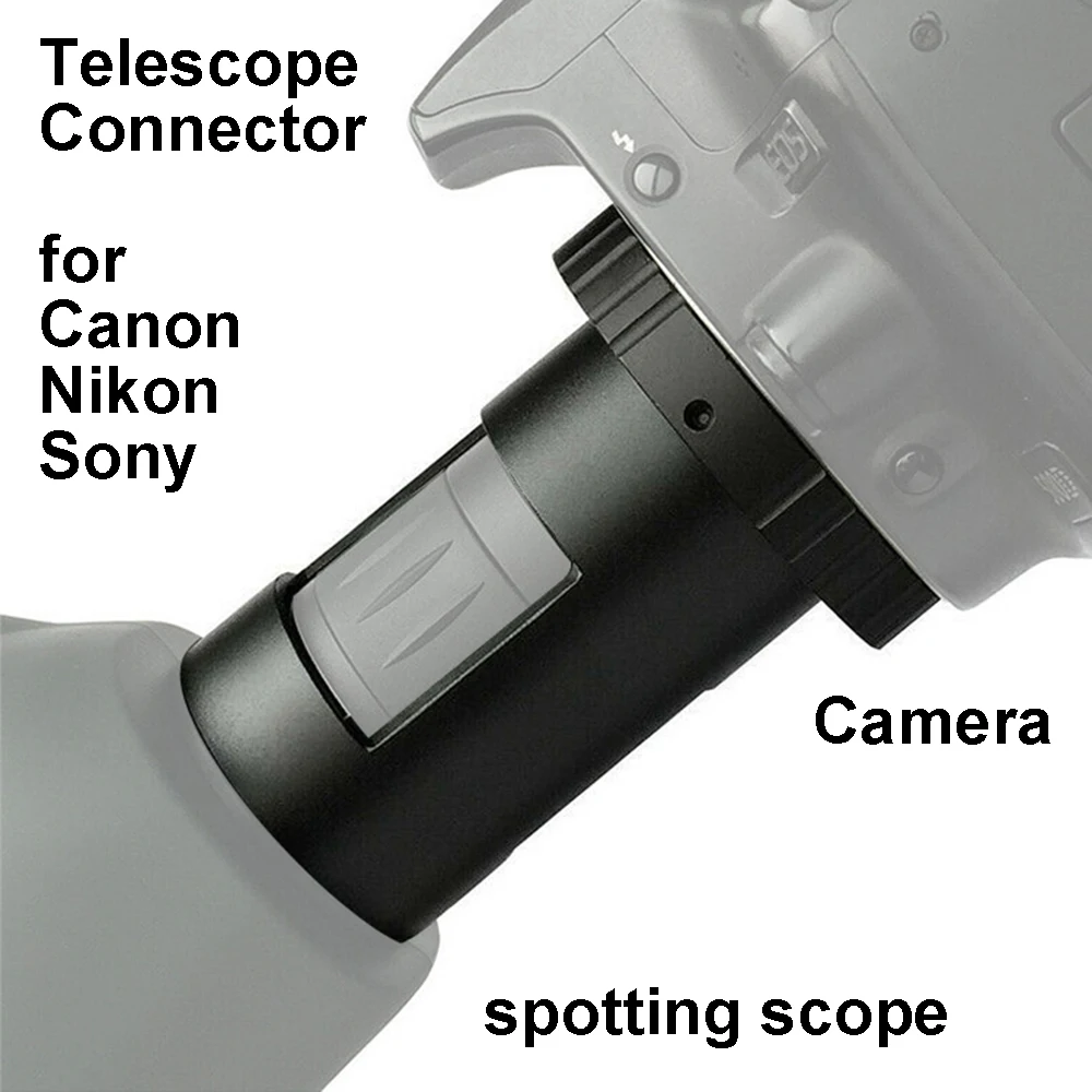 SpottingScopeCameraTelescopeAdapterConnectorSetTubeRingfor