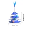 Cat Toys for Self-Entertainment: Interactive Turntable, Teaser Wand, Balls - Anti-Boredom for Kittens & Adult Cats, 6