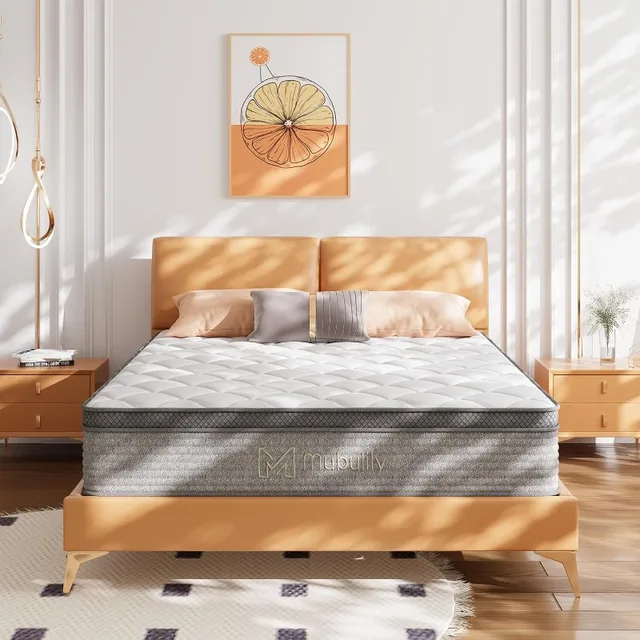 Queen Mattress,10 Inch Gel Memory Foam and Innerspring Hybrid Mattress in a Box with Individual Pocket Spring,100 Nights Trial 1