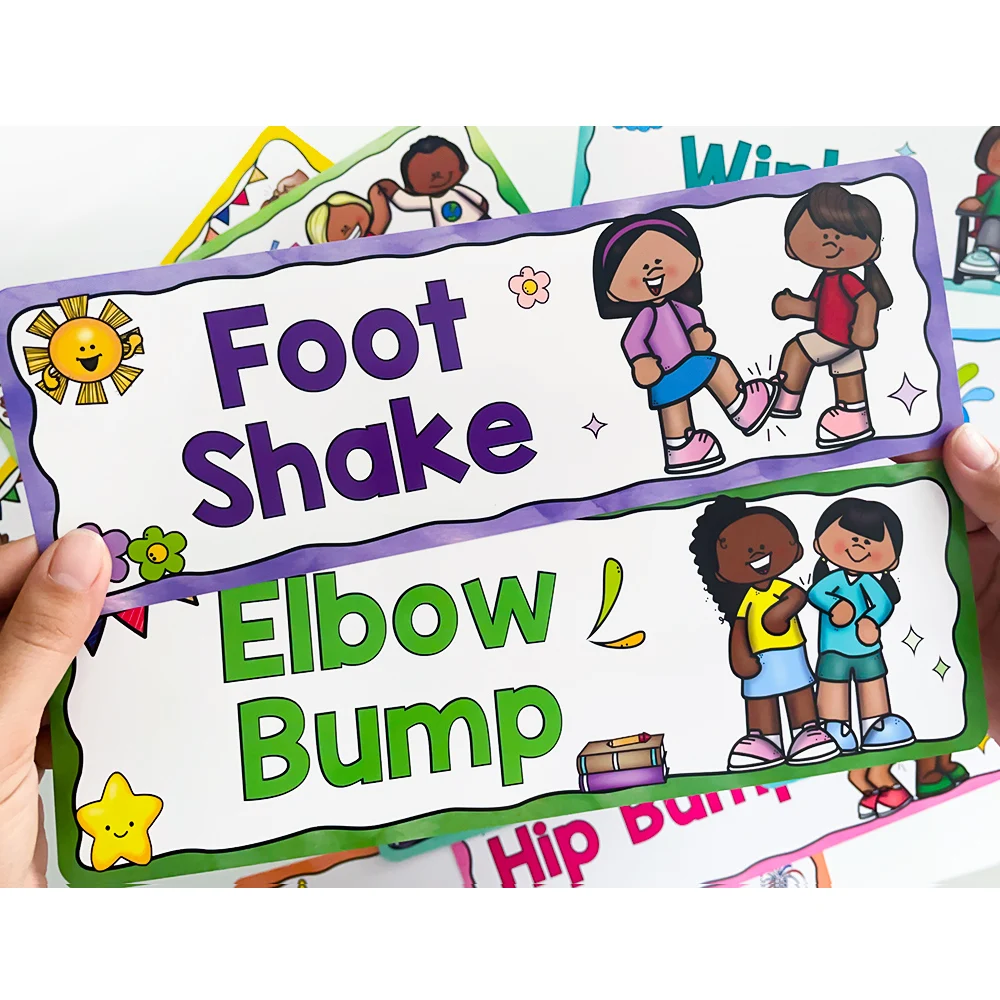 Educational Greeting Cards for Classroom Morning Greetings - Teacher Supplies for Kids' Social Learning and Classroom Decoration