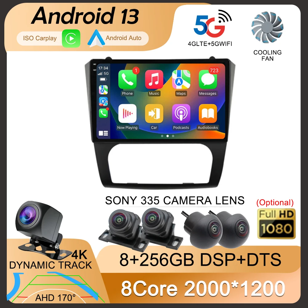 

Автомагнитола 9 дюймов, Android 13, Wi-Fi + 4G BT, стерео для Nissan Altima Teana 2008- 2012, мультимедийный видеоплеер, GPS-навигация для Carplay + авто