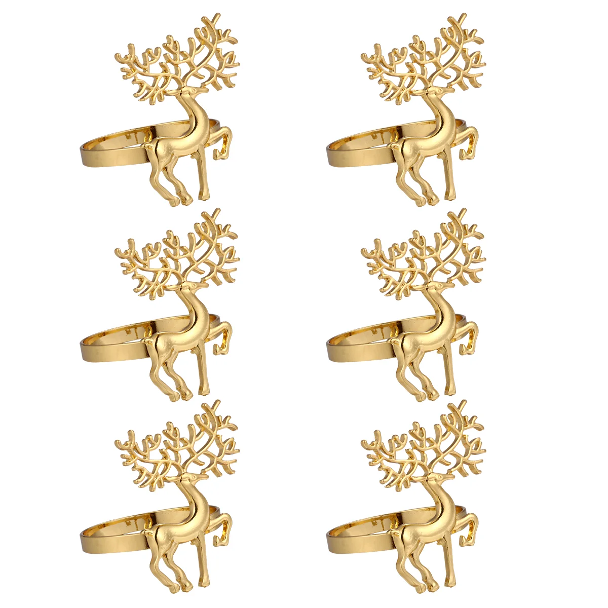 

Christmas Napkin Holder Alloy High-quality Cute Durable Delicate Deer Napkin Ring for Bar Restaurant Christmas Party Dinner