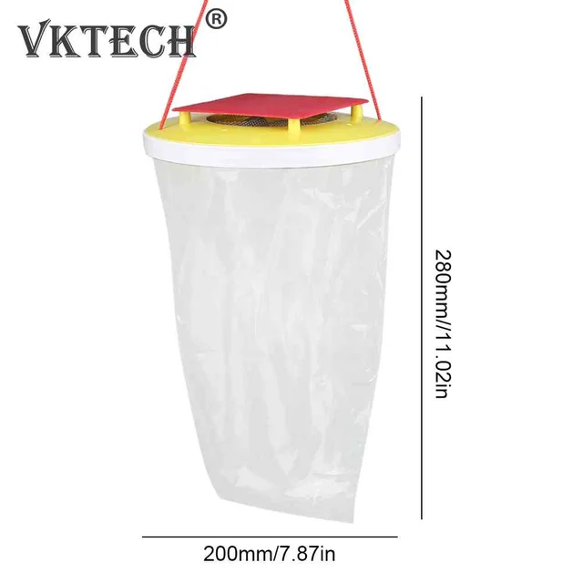 Forró Eldobható Drosophila Légyfogó Csapda Rovarbogár -Gyilkos Lógó Legyek Fogó Táska A Szabadtéri Farm Légycsapda Ellenőrzéséhez - Image 6