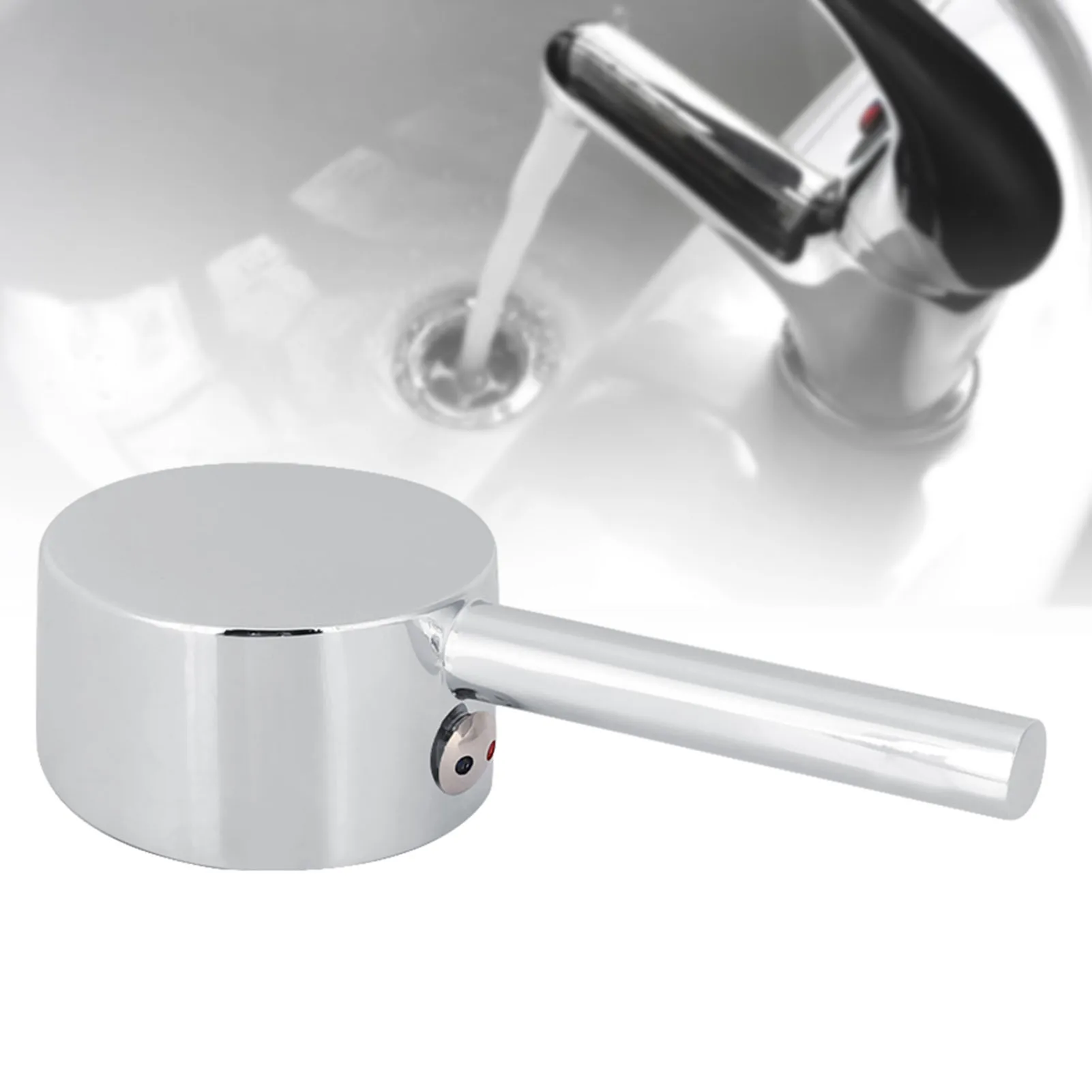 Valve Core Bathroom Basin Water Tap Handle Zinc Alloy Faucet Lever Handle 45mm