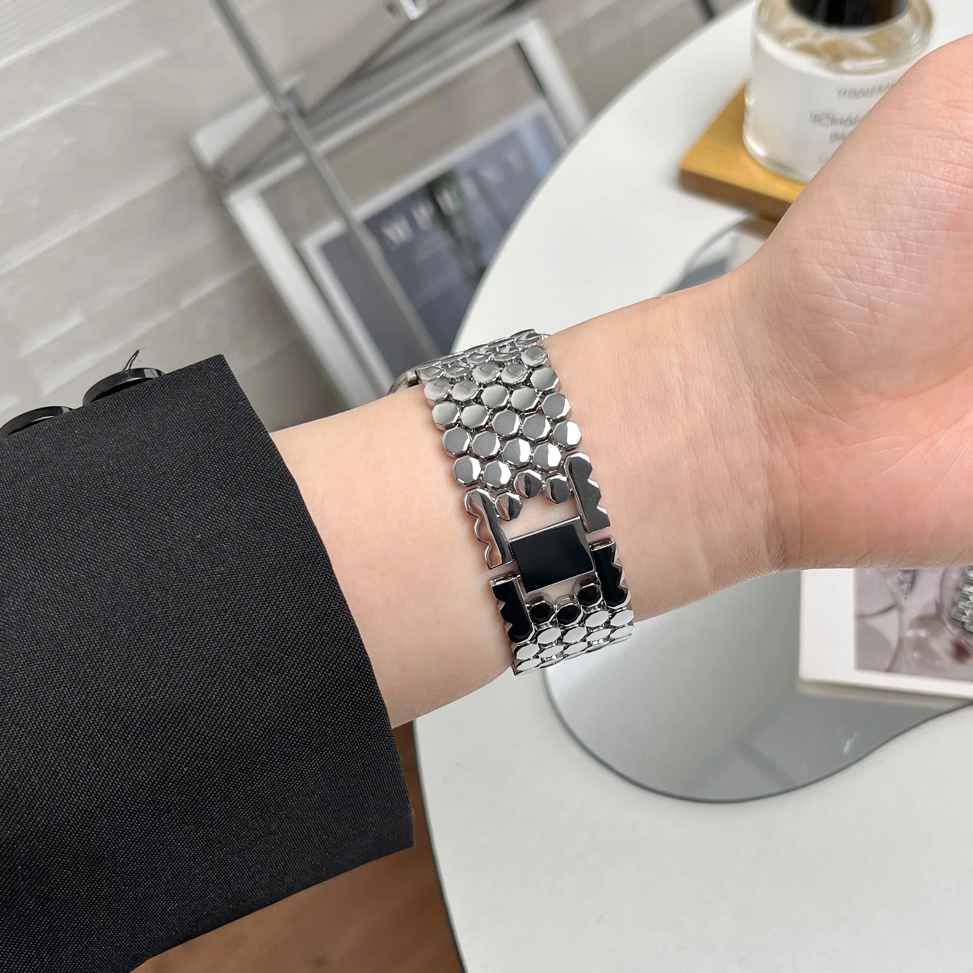 Premium 22mm Stainless Steel Metal Bracelet Strap