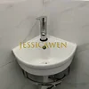 255*255*120mm Triangular Washbasin Corner Ceramic Sink Mini Single Basin Small Apartment Wall-hung Hand Wash Basin For Bathroom 2