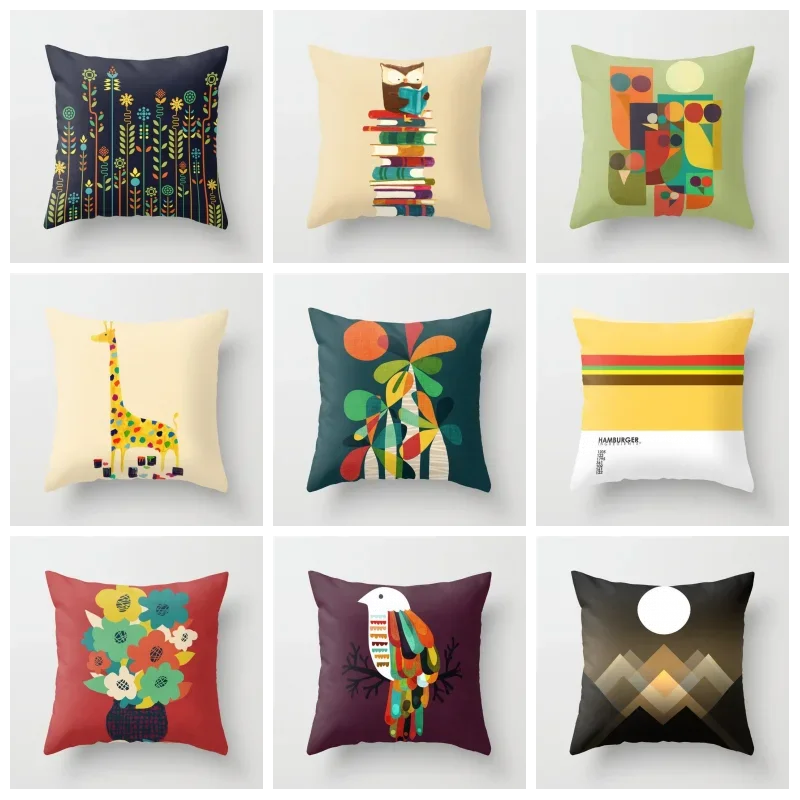 

Wildflower Bee Spring Cushion Cover Home Sofa Chair Decorative Pillowcase Flower