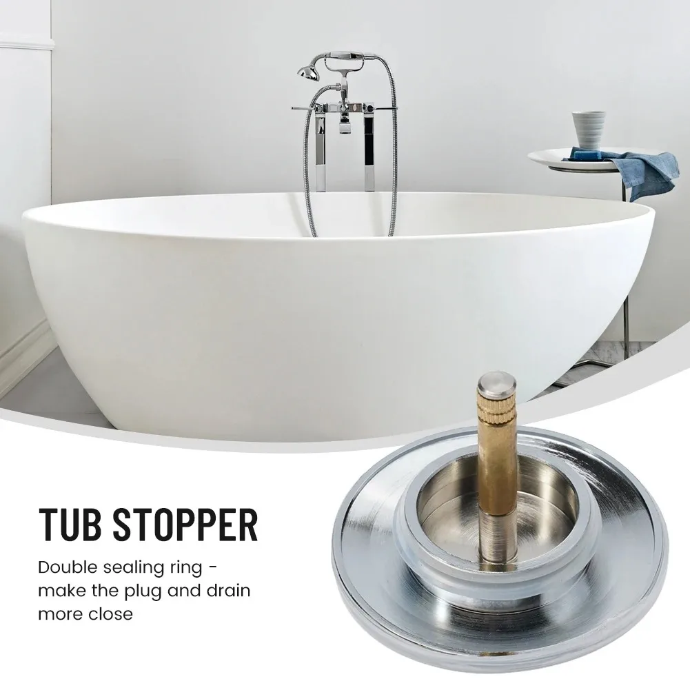 Stainless Steel Bathtub Drain Stopper Image 1