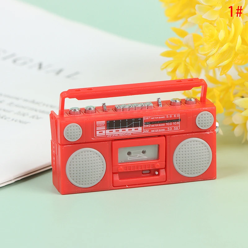 1pc Mini Furniture Lamp Radio Television Kitchen equipment For Children Gift Retro Dollhouse Decoration 3