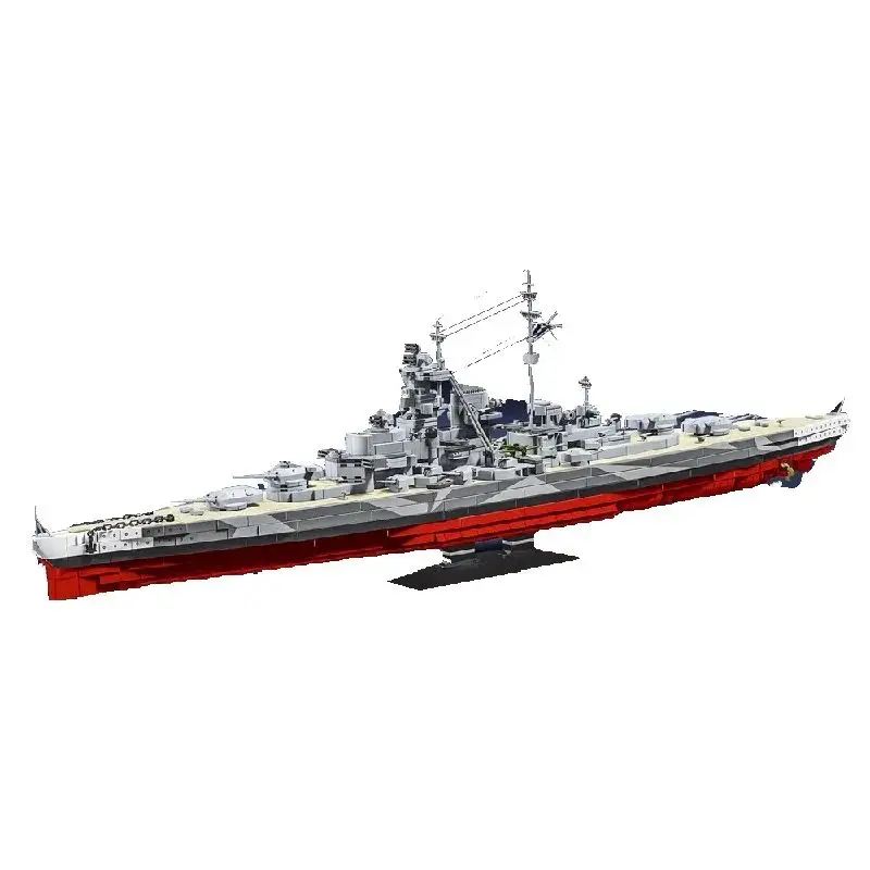 Tirpitz U-Boot Schlachtschiff Baukasten-Modell, Modulares Baustein-Modellbausatz Spielzeug für Erwachsene Geschenke 2738 Teile – Detail 4