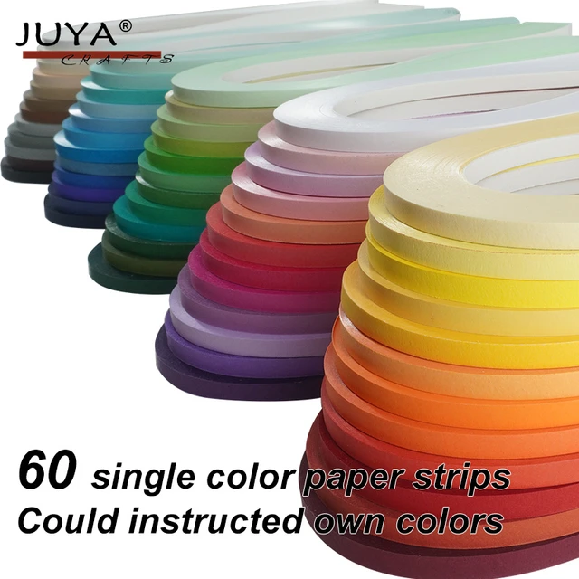 JUYA Paper Quilling 60 Single Colors, can choose color, 390mm Length,  2/3/5/7/10mm