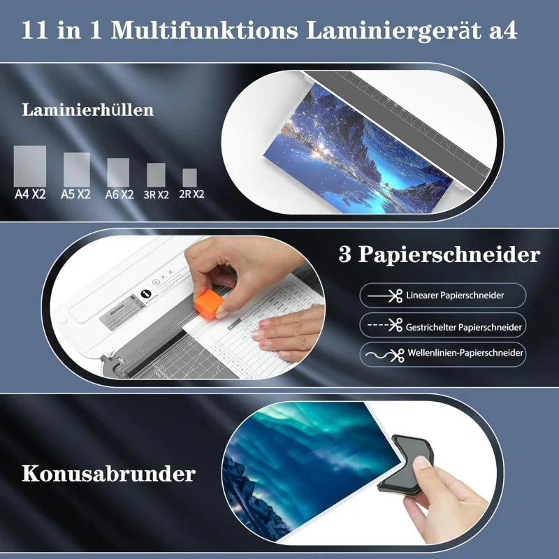 Multifunctional kitA4Lamination machine for photo documents, dual-use for both hot and cold lamination - 5