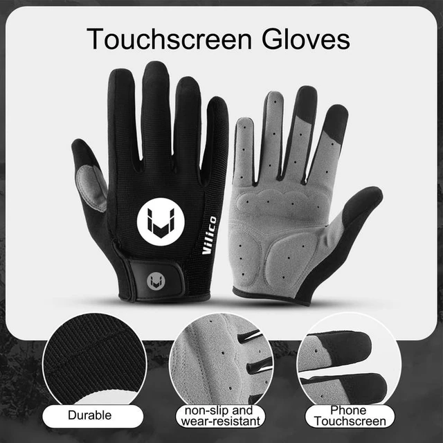 Guanti Invernali, Guanti da Ciclismo Invernali per Uomo Donna, Guanti Moto  Caldi Touch Screen Antivento Gloves Guanti Lavoro Antiscivolo per Trekking