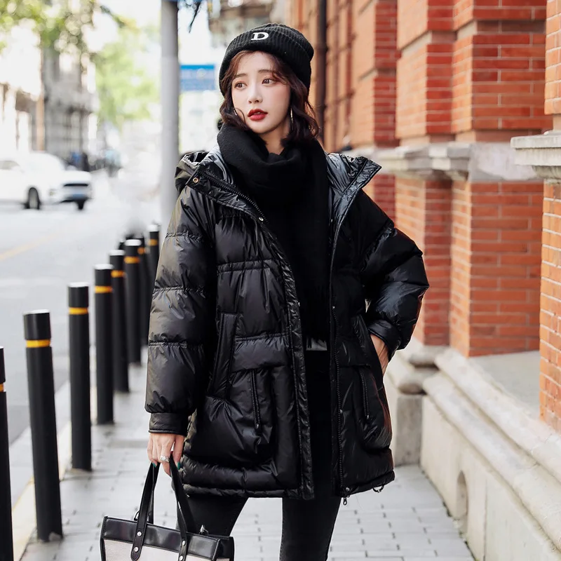 

Down jacket for women's high-end women's 90 white duck down, new thickened insulation, mid length down jacket, popular trend
