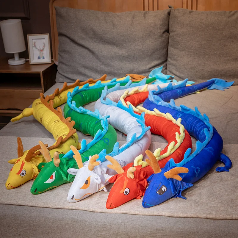 200cm Chinese Style Zodiac Dragon Plush Toys Soft Stuffed Cartoon Animal Dinosaur Simulated Printing Doll Kids Boys Girls Gifts 10pcs heating tube 12 24v 50w heater cartridge 200cm cable 6 20mm for high temperature v6 volcano mk8 9 hotend 3d printer parts