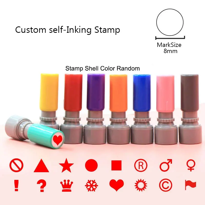 Mini Self-Inking Stamp Teacher Name Ink Seal Signature Calligraphy Personalized Letter Stamp For School Kid Notebook DIY