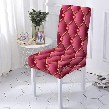 Elastic 3D Print Chair Cover 9 Chair And Sofa Covers
