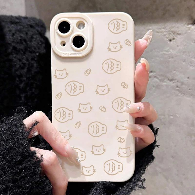 Minimalist Line Cat Phone Case