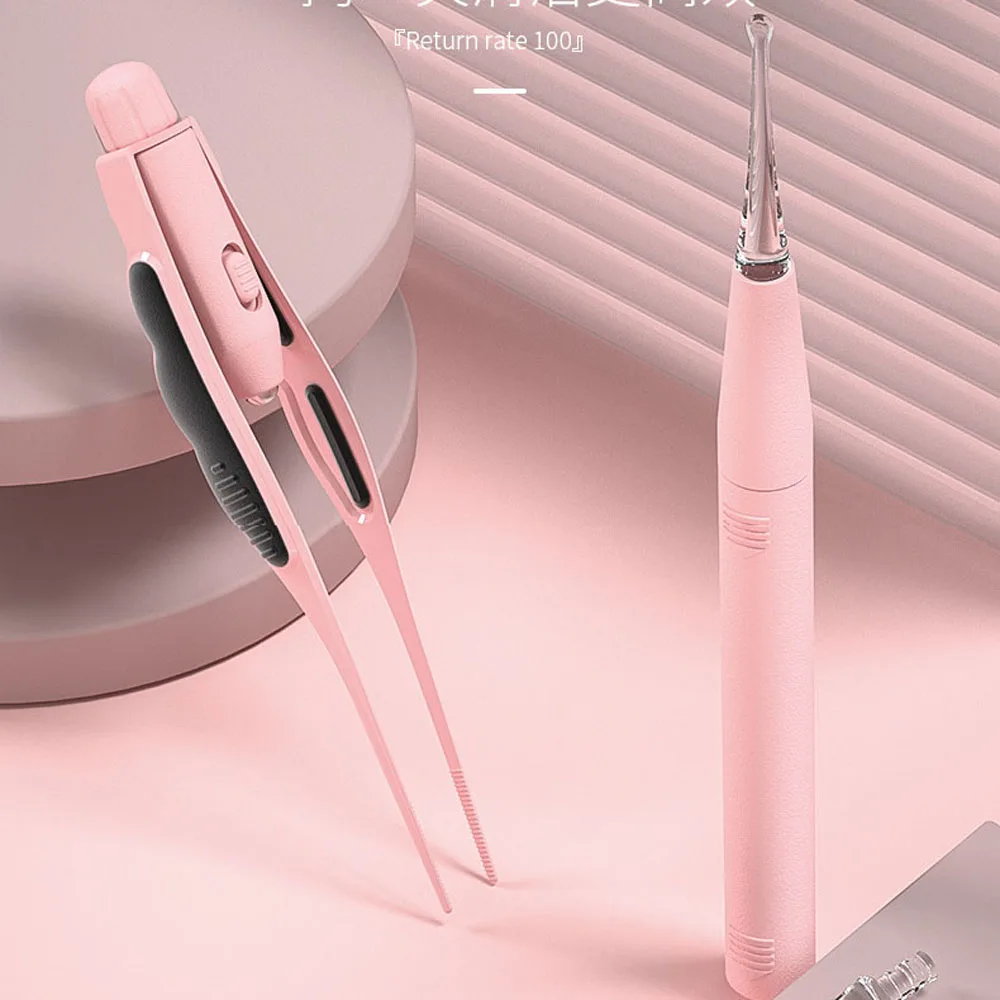 Professional Ear Picking tool god 360° Cleaning Ear Care Tools Ear Wax Remover Luminous Ear Tweezers Cerumen Cleaner