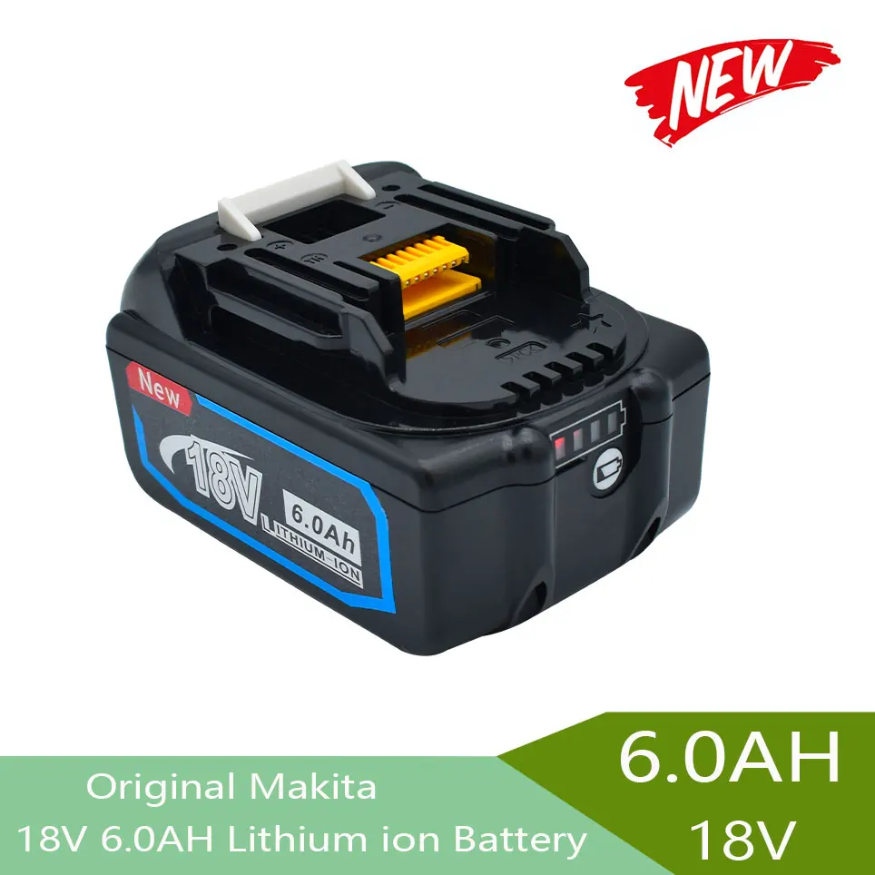 

Replacement Battery 18V 6Ah for Makita BL1830 BL1850 BL1840 BL1845 BL1815 BL1860 LXT-400 Cordless Power Tool, 18650 Battery Type