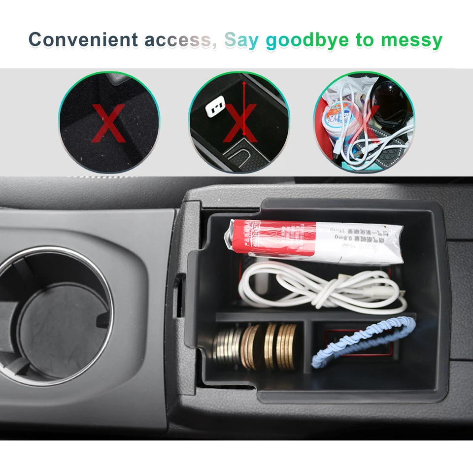 Ruiya Compatible 308 P5 2021 2022 2023 Boîte Rangement Auto Console - 8