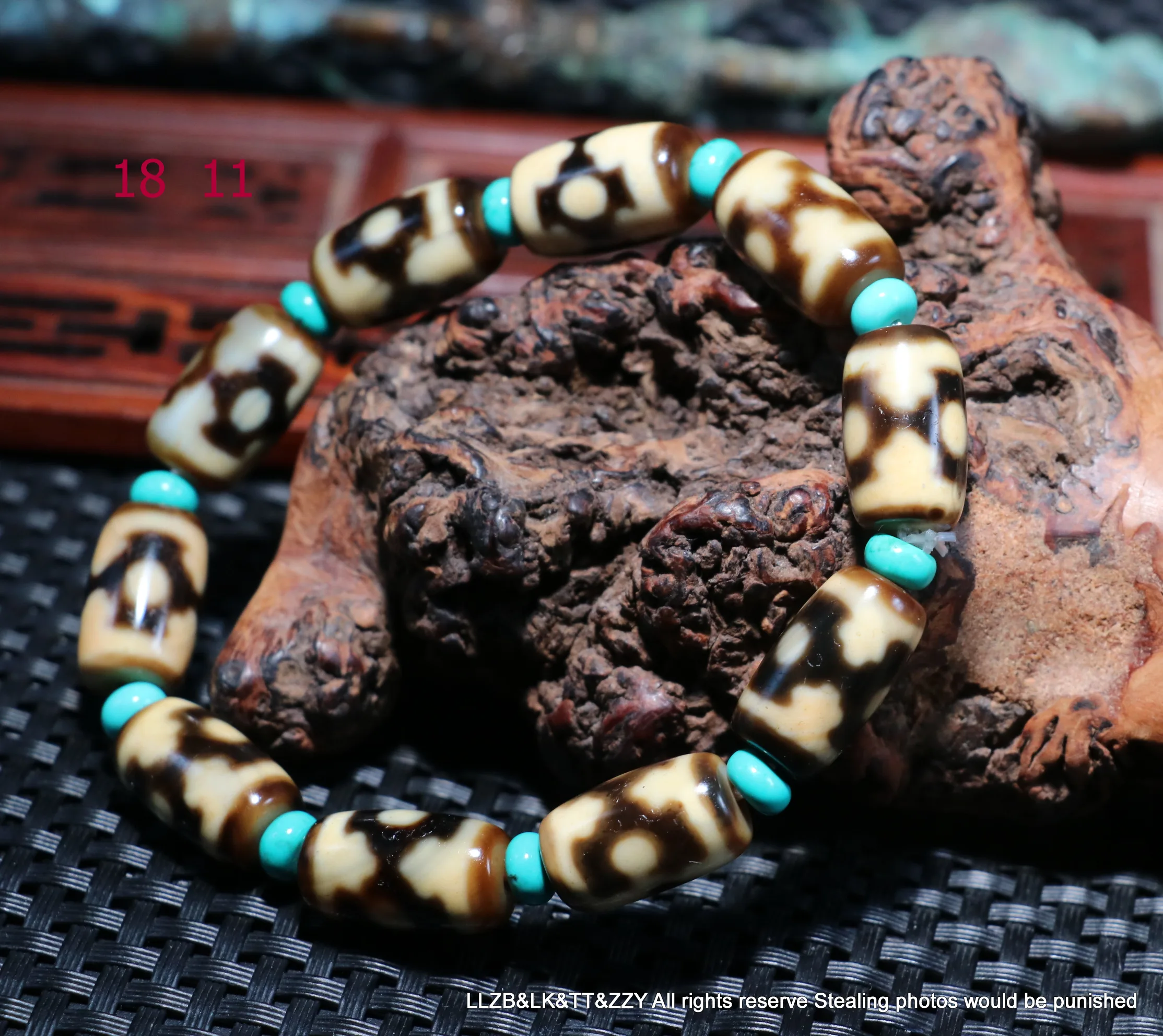 

LKbrother Talisman Treasure Magic Power Тибетский Топ Старый Агат цвета слоновой кости честно 3-глазный бусины дзи браслет