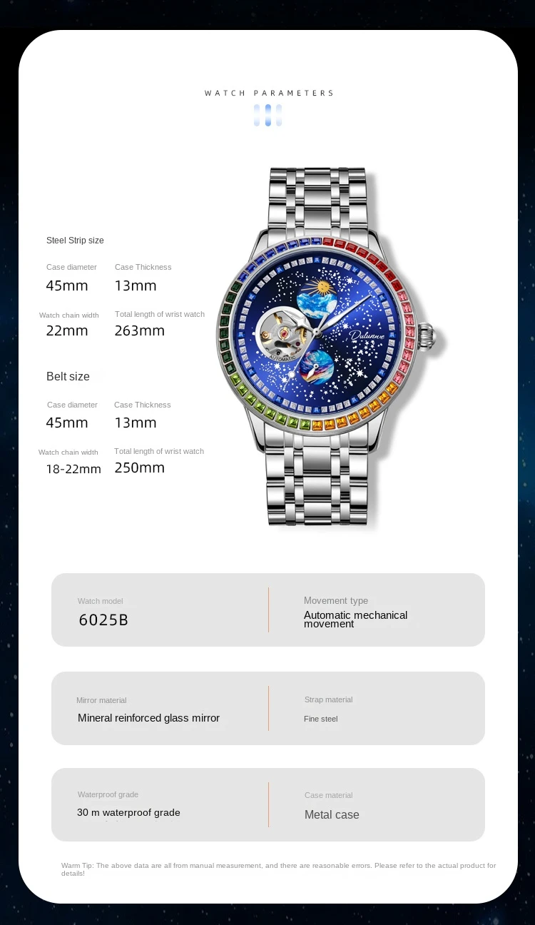 Orologio da polso meccanico automatico di alta qualità, casual, impermeabile, militare, luminoso, con fasi lunari, in acciaio inossidabile, da uomo_voghion.com