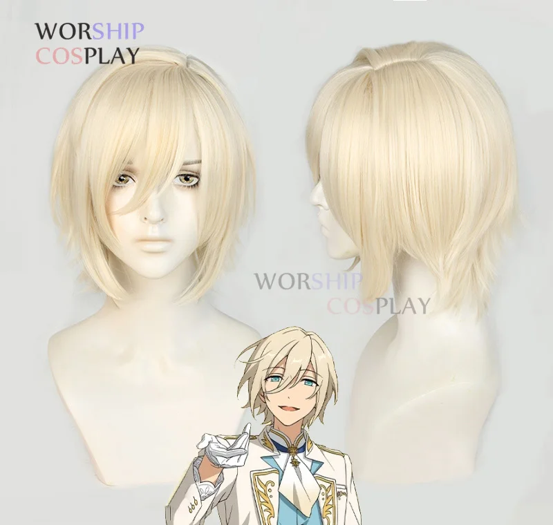 

ES! Парик для косплея Tenshouin Eichi светильник-золотые звезды, парик унисекс для Хэллоуина, карнавала, вечеринки