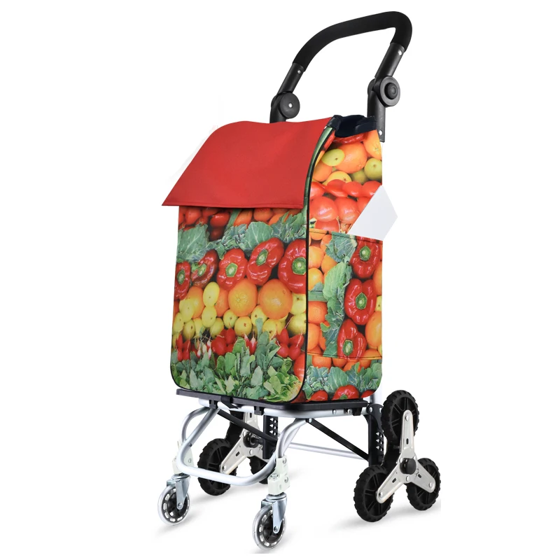 

New Trolley cart on Wheels Woman shopping cart Foldable shopping basket elderly Climb Stairs Trailer Portable cart shopping bags