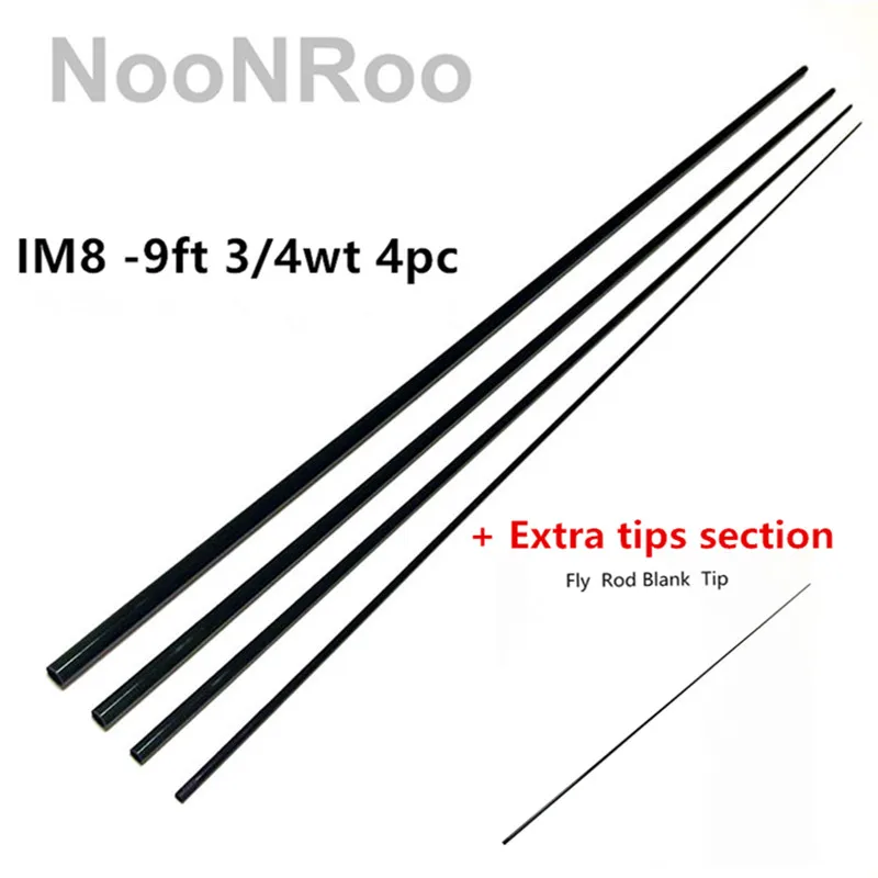 

IM8 -9ft 3/4wt 4pc Fly Fishing Rod Blank Repair Rod Building DIY Private custom material NooNRoo