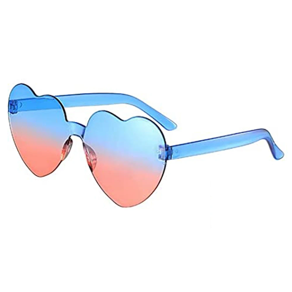 Mode Jelly Gradient Hart Lenzen Zonnebril Vrouwen Mannen Outdoor Zon Bescherming Bril Kleurrijke Party Zonnebril Goggles