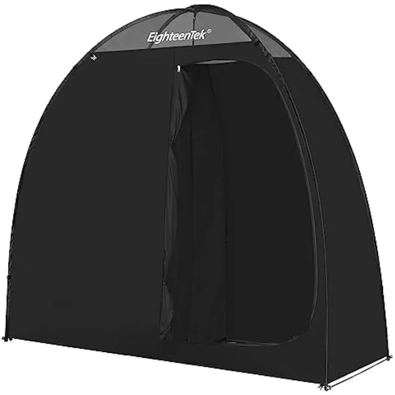 

EighteenTek Camping Shower Tent Changing Room with Fixed Floor 2 Rooms and Doors Outdoor Up Camping Toilet Portable