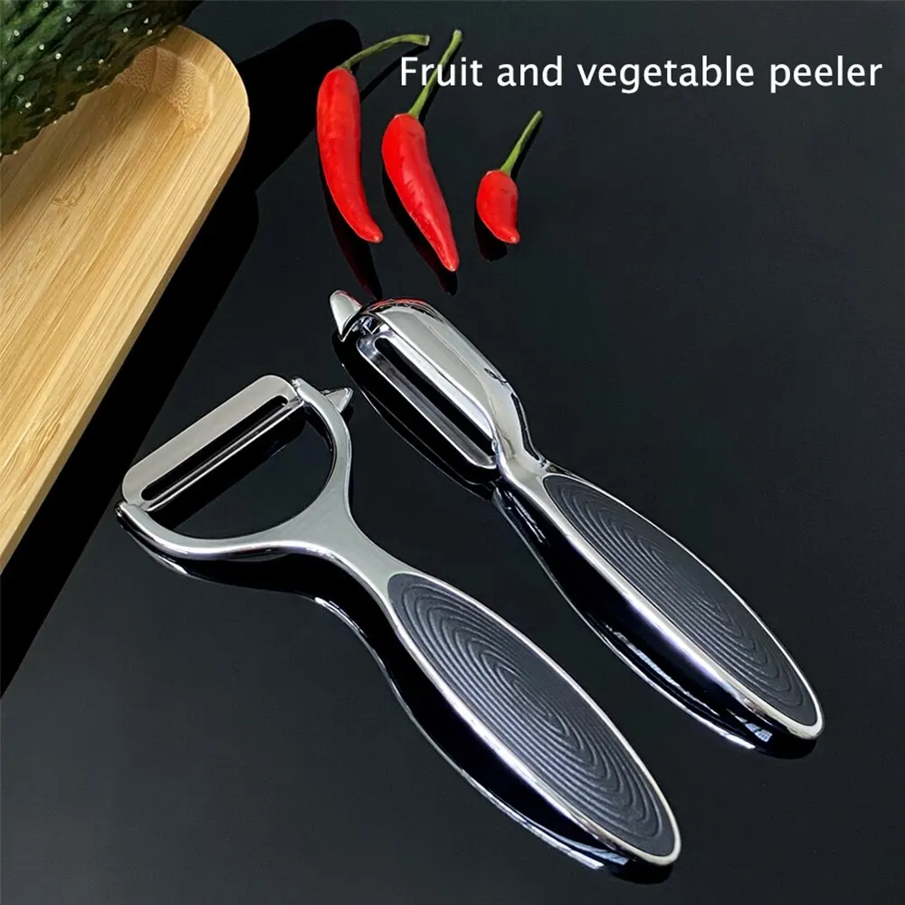 Vegetable Peeler Two-piece Stainless Steel Zinc Alloy Blade Multifunctional Fruits Peeling Knife Household Kitchen Tools