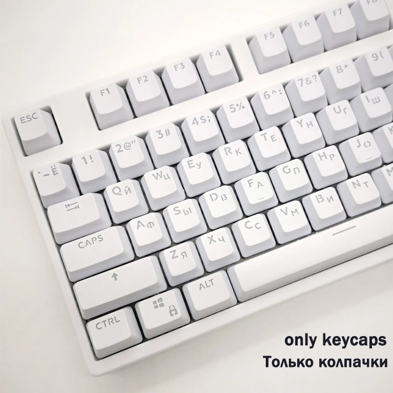Keycap de Teclado Mecânico Perfil Oem Keycap para mx Switch 61 84 104 Chaves Russo Coreano Keycaps Retroiluminados Perfil Abs - Imagem 2